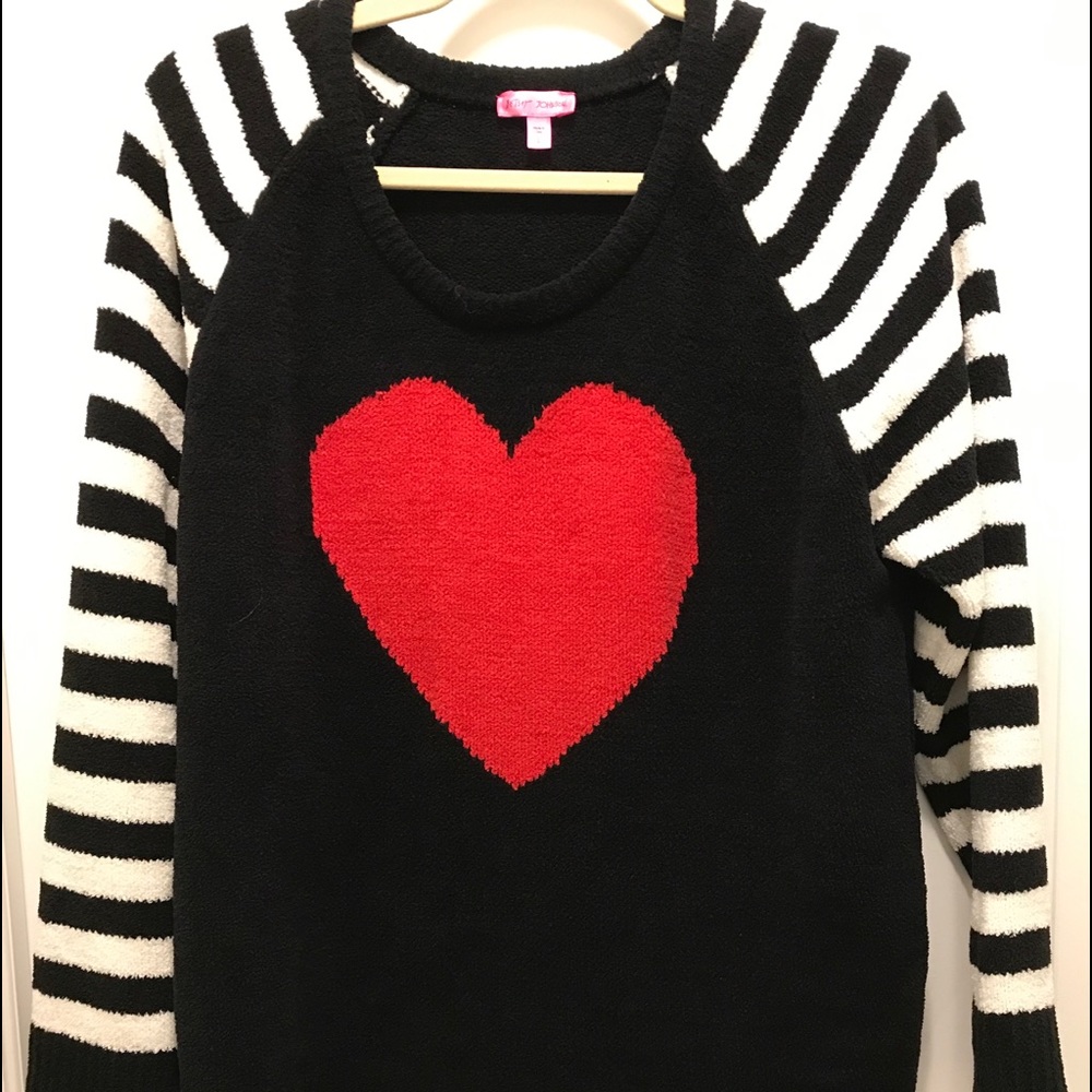 Like New Betsey Johnson Heart Sweater M/L (Reposh)